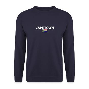 Cape Town Südafrika Südafrikanische Flagge - Unisex Pullover - Navy - Vorne - Alina (178cm) & Michal (187cm)