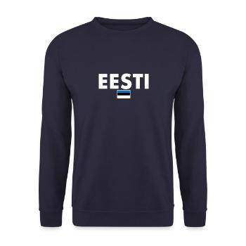 Eesti Estonia Estonian flag Este - Unisex Sweatshirt - navy - Front - Alina (178cm) & Michal (187cm)