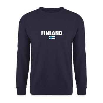 Finland Finland Finnish flag Finn - Unisex Sweatshirt - navy - Front - Alina (178cm) & Michal (187cm)