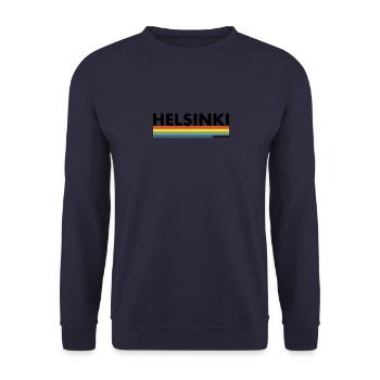 Helsinki Finlande Rétro Finlande Finn - Sweat-shirt Unisexe - marine - Devant - Alina (178cm) & Michal (187cm)