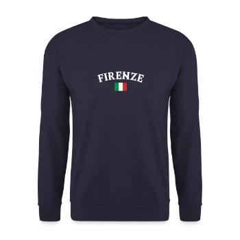 Florence Italie Drapeau italien Italien - Sweat-shirt Unisexe - marine - Devant - Alina (178cm) & Michal (187cm)