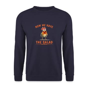 Now We Have The Salad, Jetzt haben wir den Salat - Unisex Pullover - Navy - Vorne - Alina (178cm) & Michal (187cm)