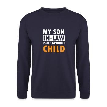 My Son In Law Is My Favorite Child Funny Family - Unisex Sweatshirt - navy - Front - Alina (178cm) & Michal (187cm)