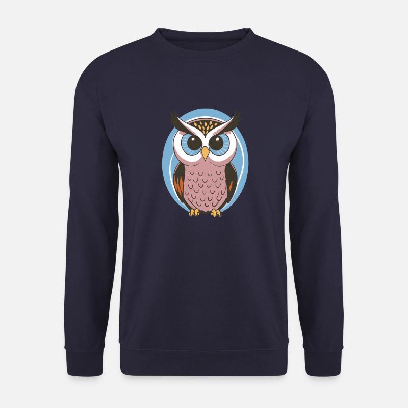 NIEDLICHE Eule - Unisex Pullover - Navy