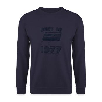 Rétro meilleur de 1977 Mixtape Vintage 48e anniversaire - Sweat-shirt Unisexe - marine - Devant - Alina (178cm) & Michal (187cm)