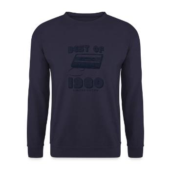 Das Beste aus 1980 Vintage Retro 45. Geburtstag Mixtape - Unisex Pullover - Navy - Vorne - Alina (178cm) & Michal (187cm)