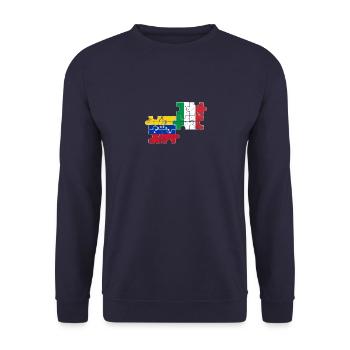 Venezuela Italy Flag Italians Venezuelans - Unisex Sweatshirt - navy - Front - Alina (178cm) & Michal (187cm)