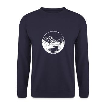 Mountains icon - Unisex Sweatshirt - navy - Front - Alina (178cm) & Michal (187cm)