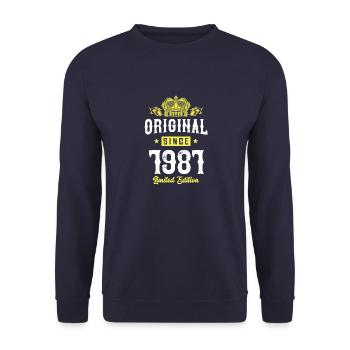 1981 limited edition - Unisex Pullover - Navy - Vorne - Alina (178cm) & Michal (187cm)