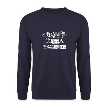 Straight outta Billstedt - Unisex Sweatshirt - navy - Front - Alina (178cm) & Michal (187cm)