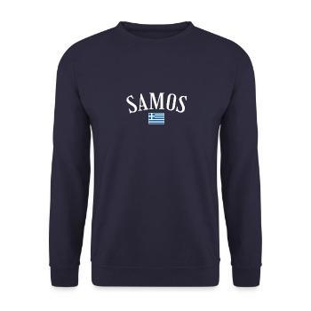 Samos Grèce Drapeau grec Grec - Sweat-shirt Unisexe - marine - Devant - Alina (178cm) & Michal (187cm)