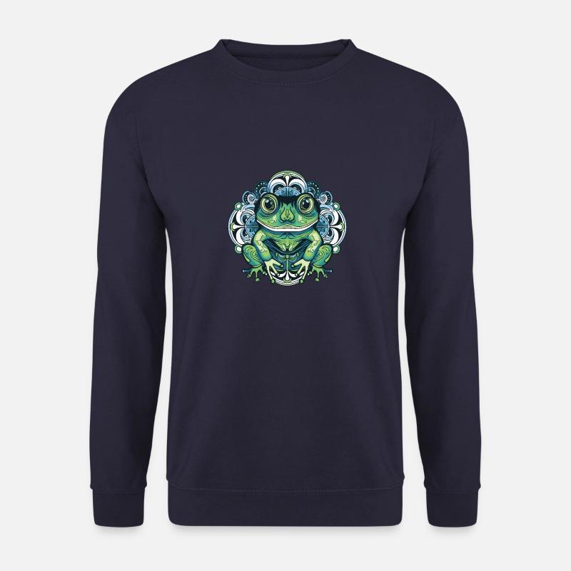Frog Portrait - Unisex Sweatshirt - navy