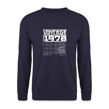 Samurai Legacy Since 1978 - Dragon du 47e anniversaire - Sweat-shirt Unisexe - marine - Devant - Alina (178cm) & Michal (187cm)