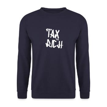 Impôt Les Riches Rétro Anticapitaliste Vintage Pol - Sweat-shirt Unisexe - marine - Devant - Alina (178cm) & Michal (187cm)