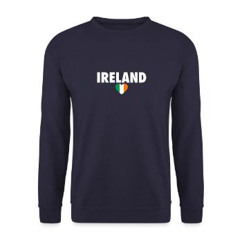 Ireland Ireland Irish Flag Proud Irishman - Unisex Sweatshirt - navy - Front - Alina (178cm) & Michal (187cm)