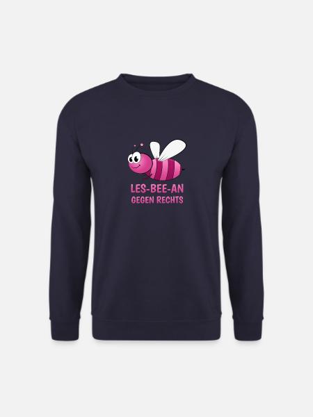 Les-Bee-An gegen rechts Gay Lesben Biene - Unisex Pullover - Navy