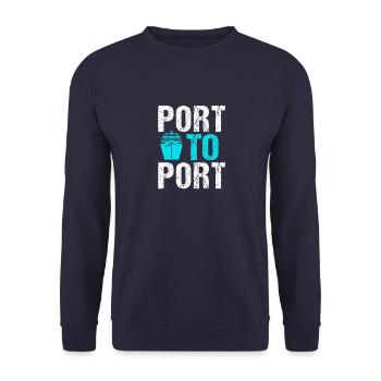 Kreuzfahrt Kreuzfahrtschiff Cruise Vintage Cruiser - Unisex Pullover - Navy - Vorne - Alina (178cm) & Michal (187cm)