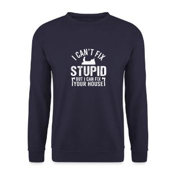 Zimmermann Schreiner Sägen Handwerker Sprüche - Unisex Pullover - Navy - Vorne - Alina (178cm) & Michal (187cm)