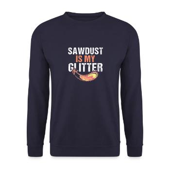 Zimmermann Schreiner Sägen Handwerker Sprüche - Unisex Pullover - Navy - Vorne - Alina (178cm) & Michal (187cm)