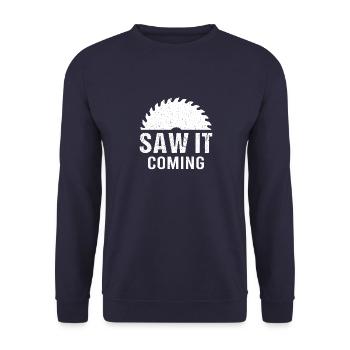 Zimmermann Schreiner Sägen Handwerker Sprüche - Unisex Pullover - Navy - Vorne - Alina (178cm) & Michal (187cm)