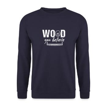 Zimmermann Schreiner Sägen Handwerker Sprüche - Unisex Pullover - Navy - Vorne - Alina (178cm) & Michal (187cm)