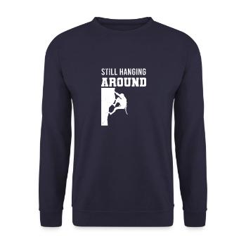 Kletterer Klettern Bergsteigen Berge - Unisex Pullover - Navy - Vorne - Alina (178cm) & Michal (187cm)