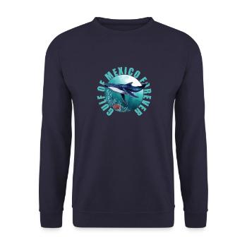 Gulf Of Mexico Forever Wal - Unisex Pullover - Navy - Vorne - Alina (178cm) & Michal (187cm)