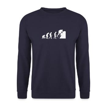Kletterer Klettern Bergsteigen Berge - Unisex Pullover - Navy - Vorne - Alina (178cm) & Michal (187cm)