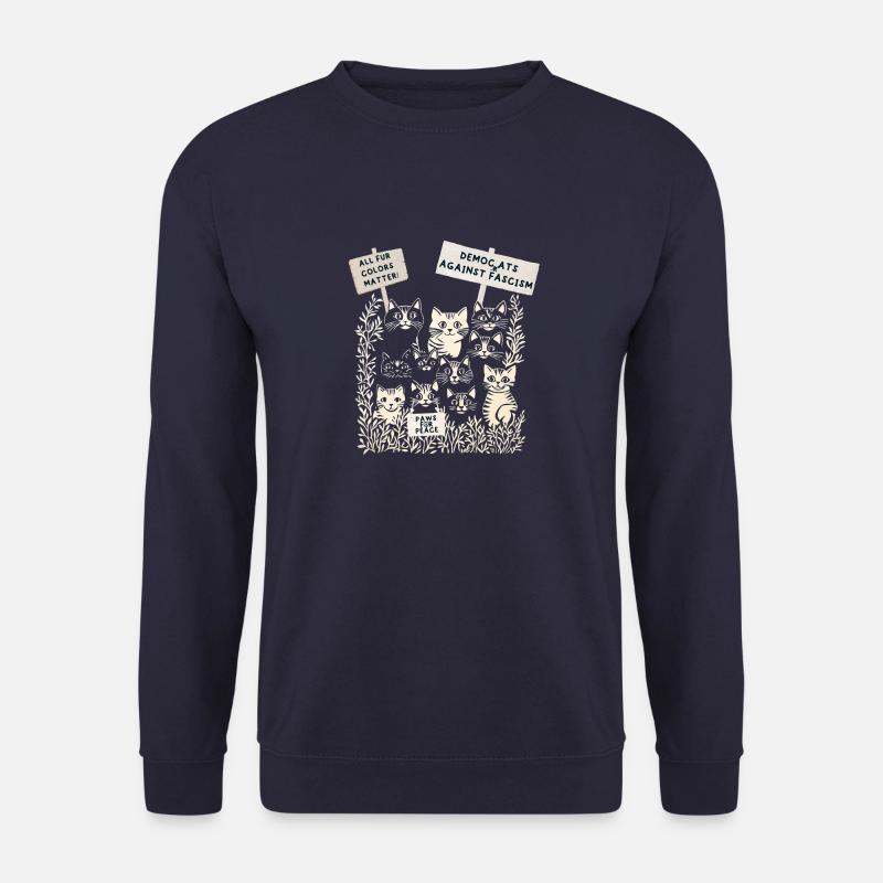 Cats make a demo - Unisex Sweatshirt - navy
