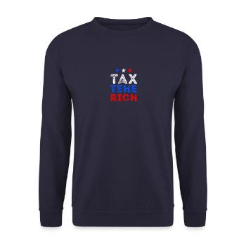 Taxer les riches Amérique - Sweat-shirt Unisexe - marine - Devant - Alina (178cm) & Michal (187cm)