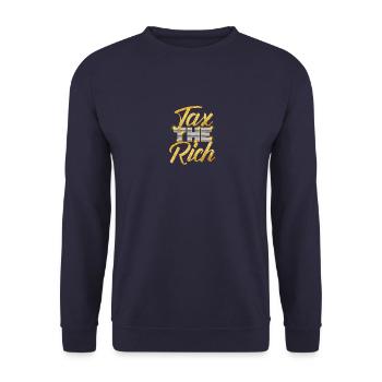 Taxez la riche police dorée - Sweat-shirt Unisexe - marine - Devant - Alina (178cm) & Michal (187cm)