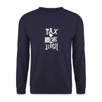 Taxer les riches AOC - Sweat-shirt Unisexe - marine - Devant - Alina (178cm) & Michal (187cm)