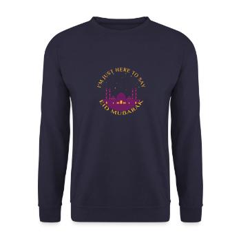 RAMADAN MUBARAK - Unisex Sweatshirt - navy - Front - Alina (178cm) & Michal (187cm)