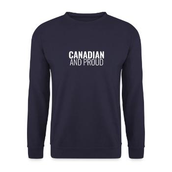 Canadien et fier Kanadische Kanada - Sweat-shirt Unisexe - marine - Devant - Alina (178cm) & Michal (187cm)