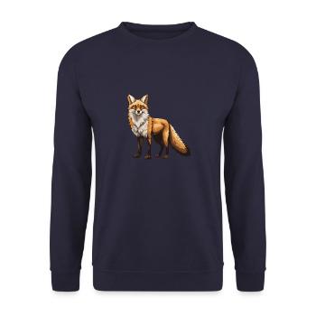Fox Animal - Unisex Sweatshirt - navy - Front - Alina (178cm) & Michal (187cm)