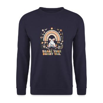 Easter Easter Bunny Easter Eve Easter Sunday Easter Egg Spring - Unisex Sweatshirt - navy - Front - Alina (178cm) & Michal (187cm)