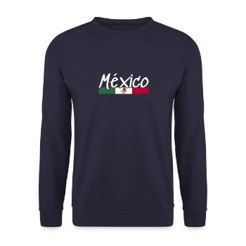 Mexico Mexican Flag Mexican - Unisex Sweatshirt - navy - Front - Alina (178cm) & Michal (187cm)
