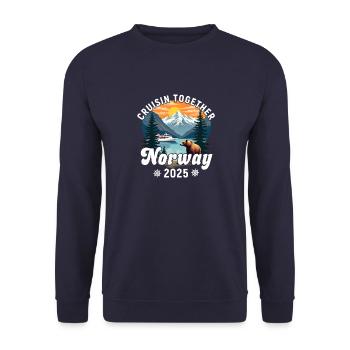 Croisière Norvège 2025 - Sweat-shirt Unisexe - marine - Devant - Alina (178cm) & Michal (187cm)
