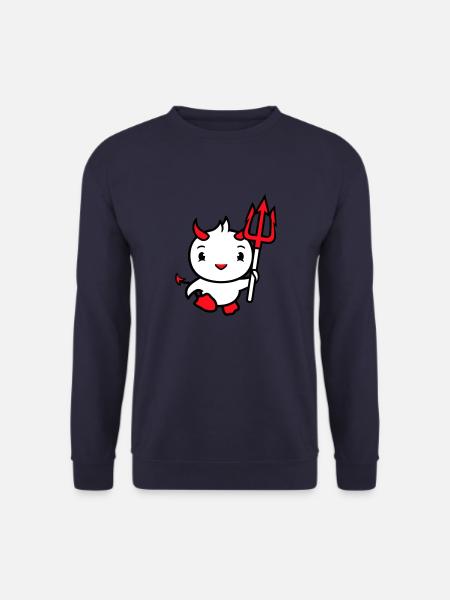 oiseau diable cornes satan trident enfer mal cool - Sweat-shirt Unisexe - marine