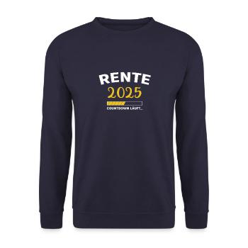 Rente 2025 - Unisex Pullover - Navy - Vorne - Alina (178cm) & Michal (187cm)