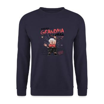 Badass Grandma Since 1984 – 41 ans de rock - Sweat-shirt Unisexe - marine - Devant - Alina (178cm) & Michal (187cm)