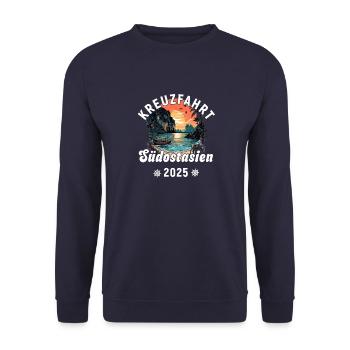 Kreuzfahrt Südostasien 2025 - Unisex Pullover - Navy - Vorne - Alina (178cm) & Michal (187cm)