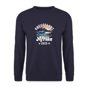 Kreuzfahrt Afrika 2025 - Unisex Pullover - Navy - Vorne - Alina (178cm) & Michal (187cm)