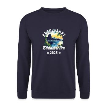 Kreuzfahrt Südamerika 2025 - Unisex Pullover - Navy - Vorne - Alina (178cm) & Michal (187cm)