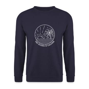 Der Ozean ruft - Unisex Pullover - Navy - Vorne - Alina (178cm) & Michal (187cm)