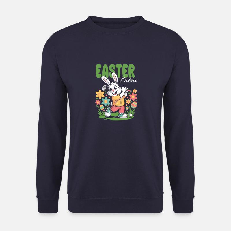 Easter bunny playing golf - Unisex Sweatshirt - navy