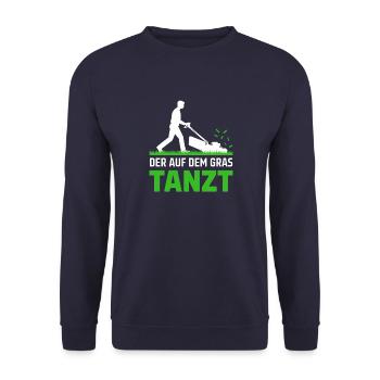 Danse sur l’herbe tondeuse à gazon horticulture de pelouse - Sweat-shirt Unisexe - marine - Devant - Alina (178cm) & Michal (187cm)