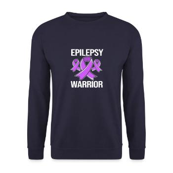 Epilepsy Warrior - Unisex Sweatshirt - navy - Front - Alina (178cm) & Michal (187cm)