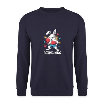 Un lapin Boxing King Boxer Sports Strength Gym - Sweat-shirt Unisexe - marine - Devant - Alina (178cm) & Michal (187cm)