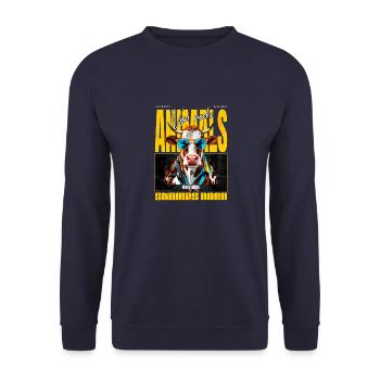 Animals strikes back - Unisex Sweatshirt - navy - Front - Alina (178cm) & Michal (187cm)